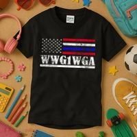 WWG1WGA Qanon Political Conspiracy Kids T-Shirt thumb 3