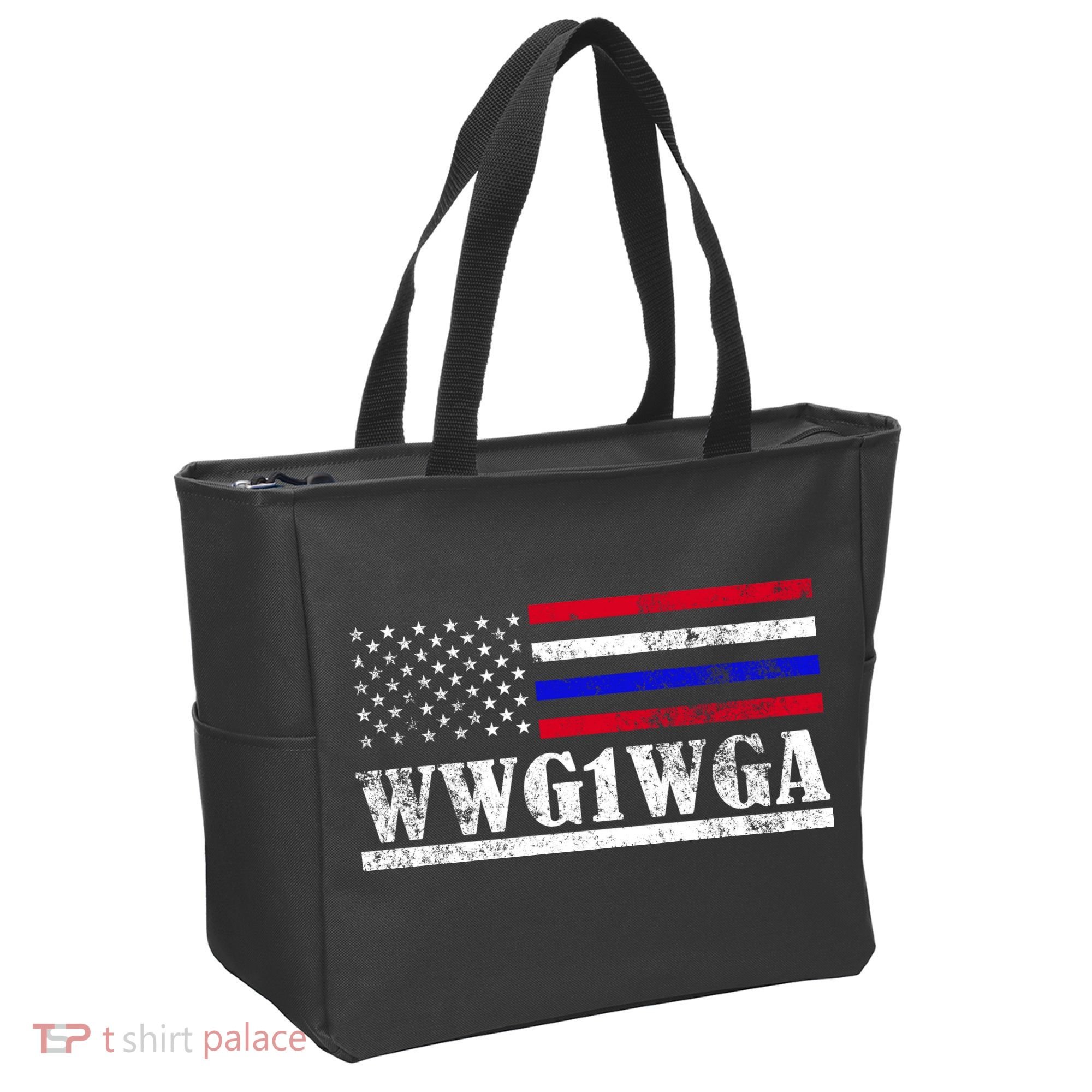 WWG1WGA Qanon Political Conspiracy Tote Bag