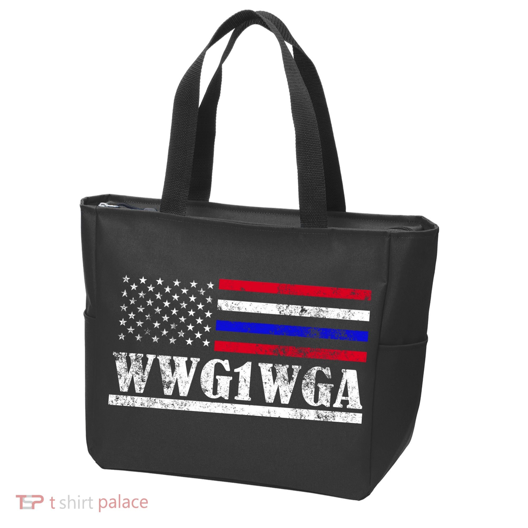 WWG1WGA Qanon Political Conspiracy Tote Bag