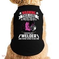 Welder Welding Girlfriend Warning This Girl Is Protected By Premium Doggie Tank thumb 0