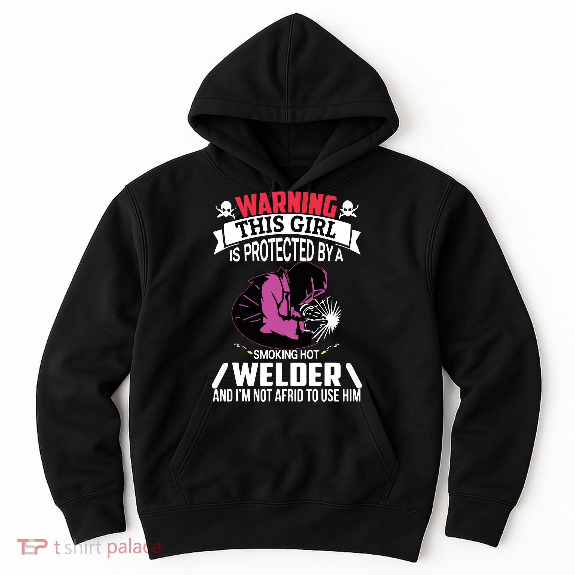 Welder Welding Girlfriend Warning This Girl Is Protected By Premium Hoodie