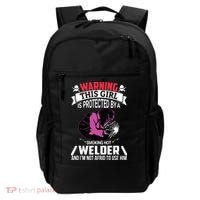 Welder Welding Girlfriend Warning This Girl Is Protected By Premium Backpack thumb 0