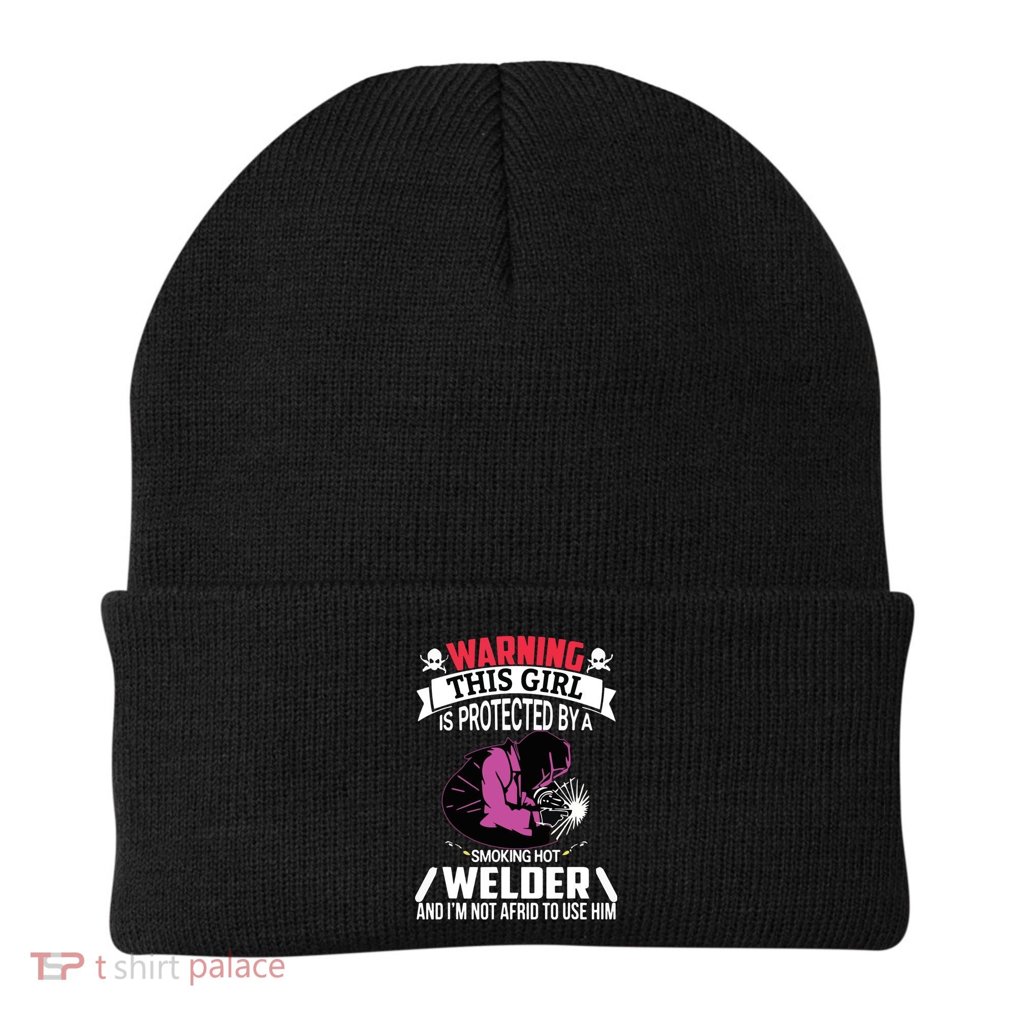 Welder Welding Girlfriend Warning This Girl Is Protected By Premium Beanie