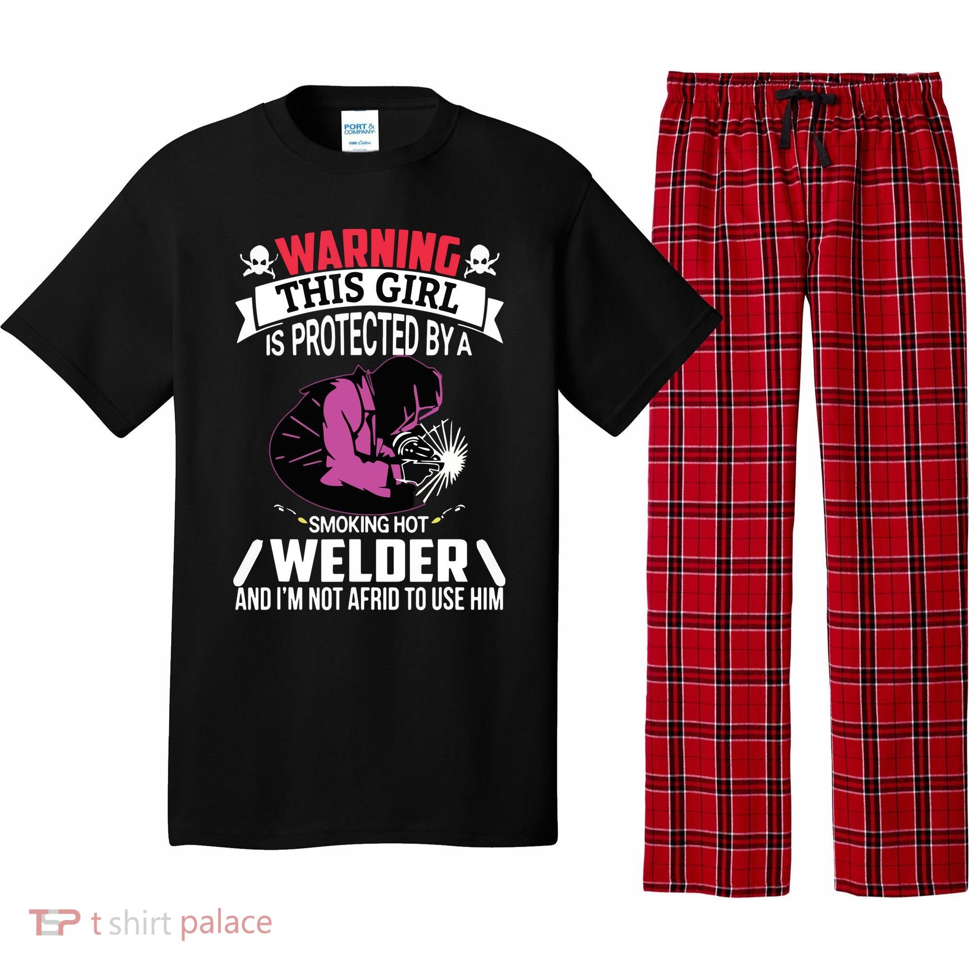 Welder Welding Girlfriend Warning This Girl Is Protected By Premium Pajama Set
