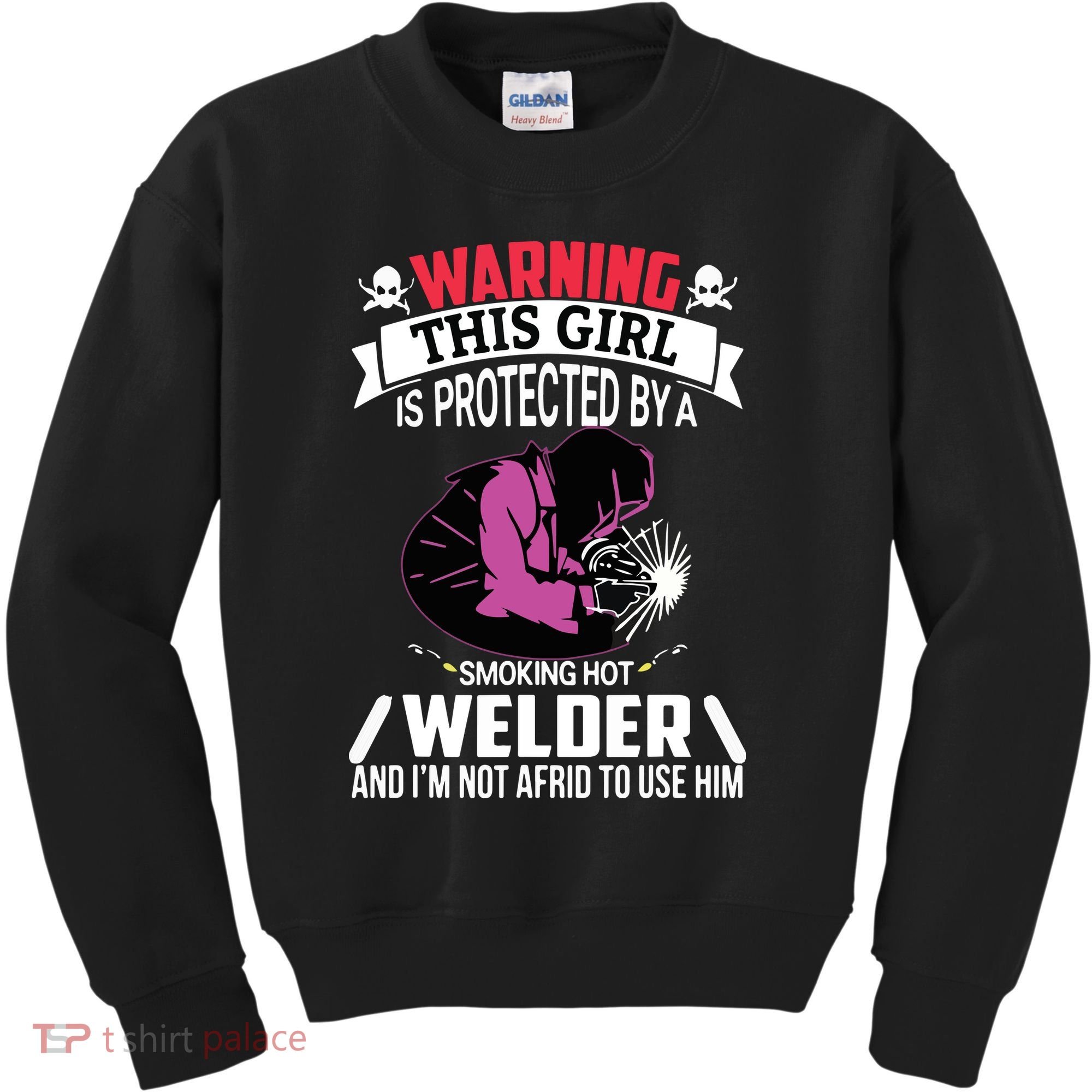 Welder Welding Girlfriend Warning This Girl Is Protected By Premium Kids Sweatshirt