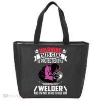 Welder Welding Girlfriend Warning This Girl Is Protected By Premium Tote Bag thumb 0