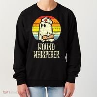 Wound Whisperer Ghost Nurse Boo Halloween Nursing RN Women's Sweatshirt thumb 0