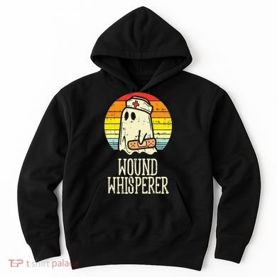 Wound Whisperer Ghost Nurse Boo Halloween Nursing RN Hoodie