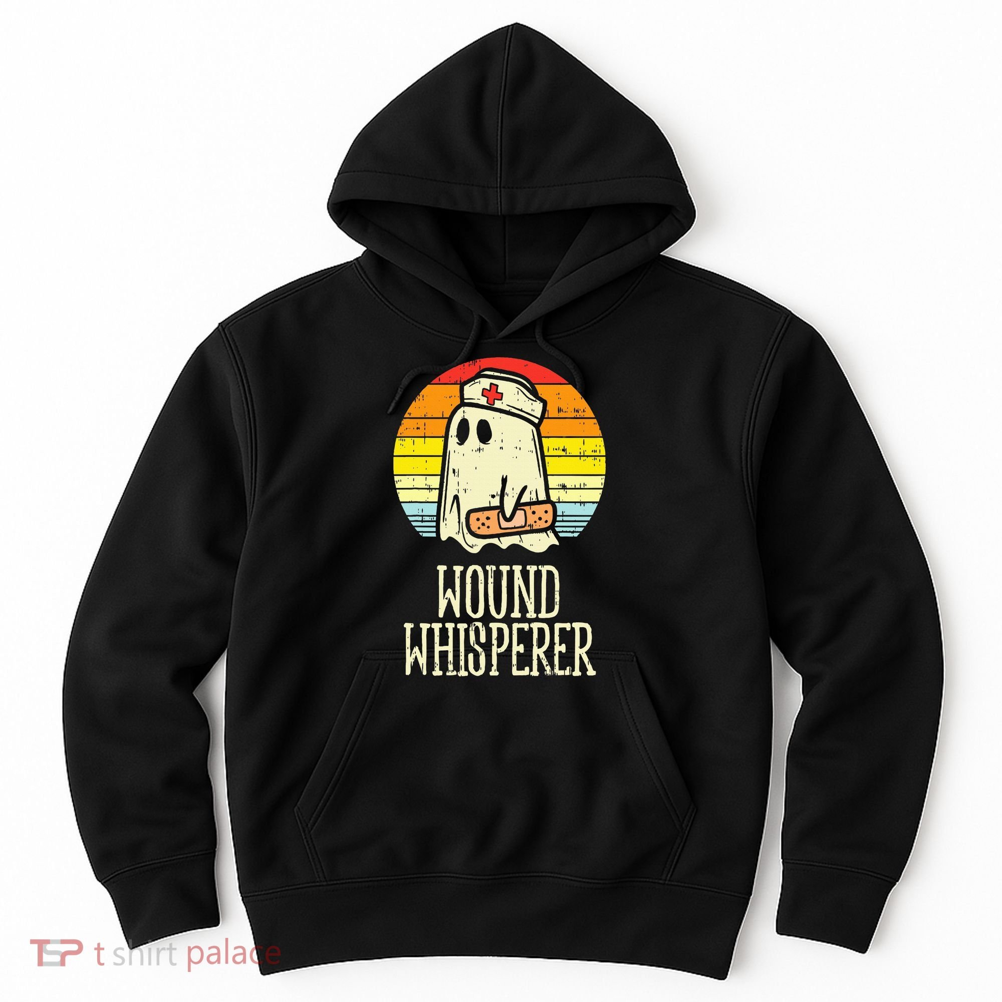 Wound Whisperer Ghost Nurse Boo Halloween Nursing RN Hoodie