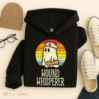 Wound Whisperer Ghost Nurse Boo Halloween Nursing RN Hoodie thumb 4
