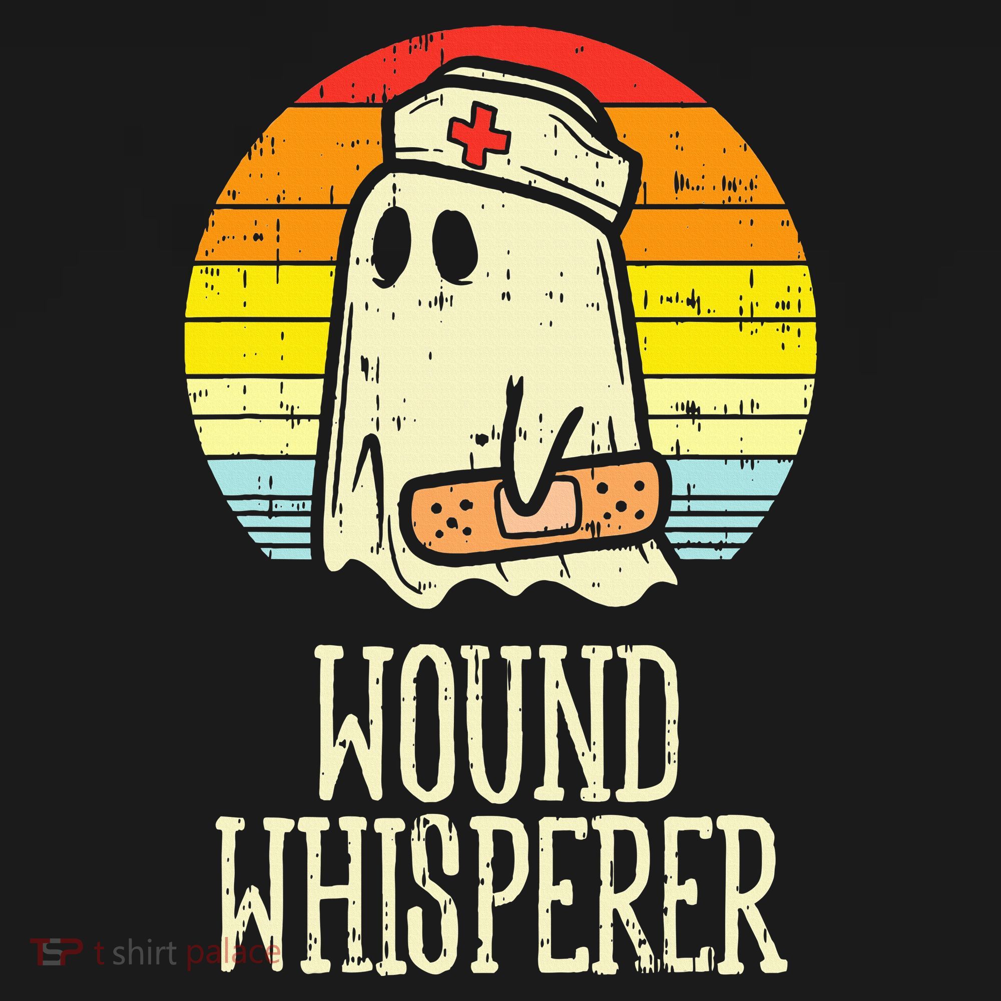 Wound Whisperer Ghost Nurse Boo Halloween Nursing RN Hoodie