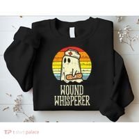Wound Whisperer Ghost Nurse Boo Halloween Nursing RN Sweatshirt thumb 2