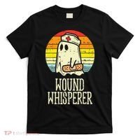 Wound Whisperer Ghost Nurse Boo Halloween Nursing RN T-Shirt thumb 0