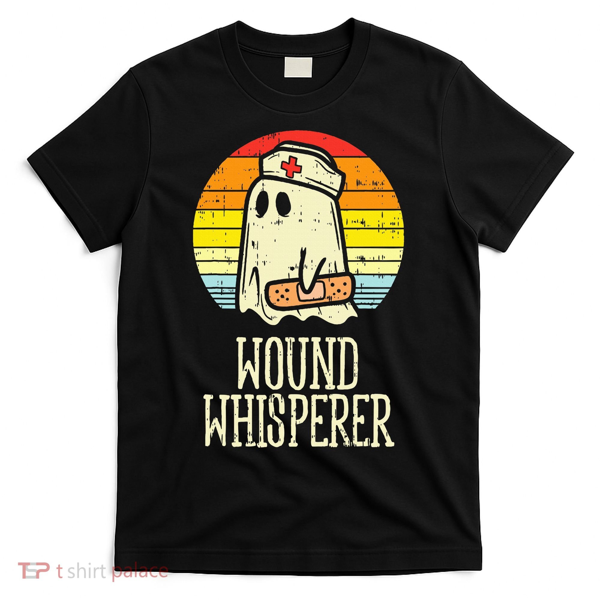 Wound Whisperer Ghost Nurse Boo Halloween Nursing RN T-Shirt