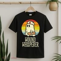 Wound Whisperer Ghost Nurse Boo Halloween Nursing RN T-Shirt thumb 2