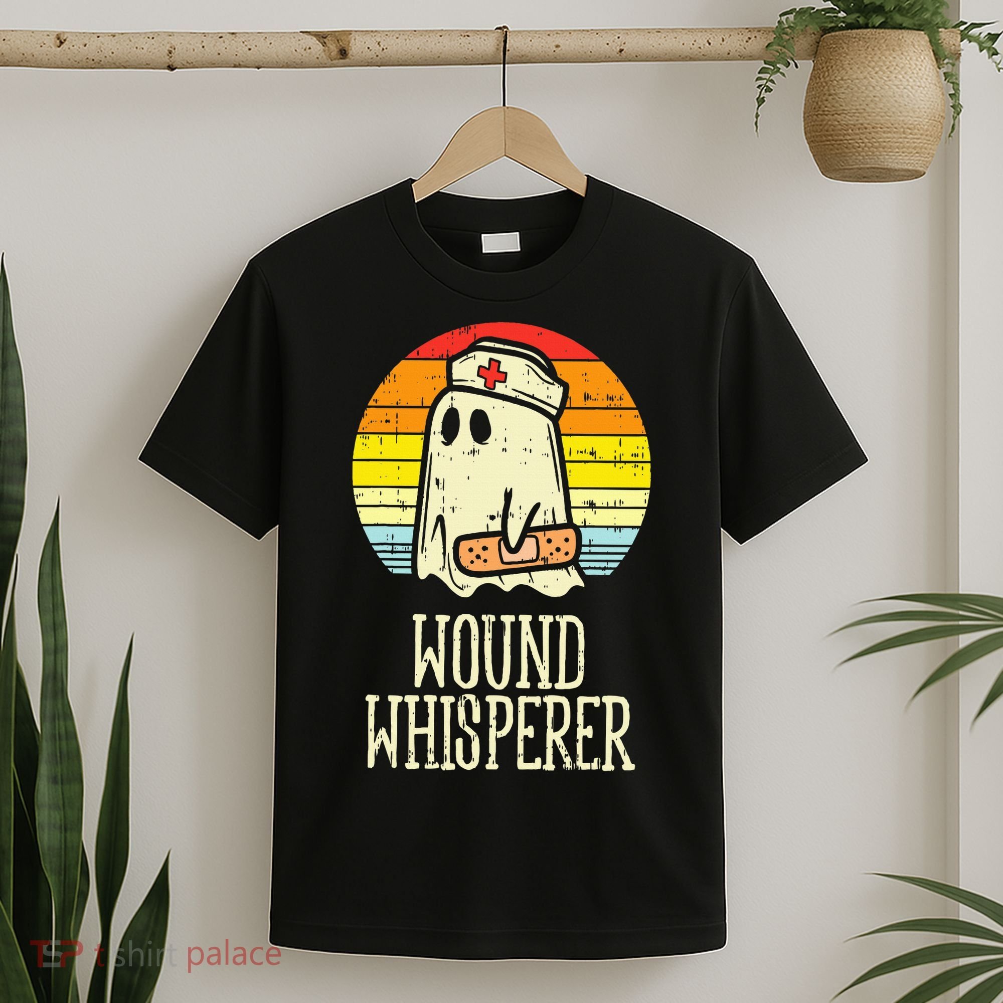 Wound Whisperer Ghost Nurse Boo Halloween Nursing RN T-Shirt