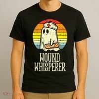 Wound Whisperer Ghost Nurse Boo Halloween Nursing RN T-Shirt thumb 3