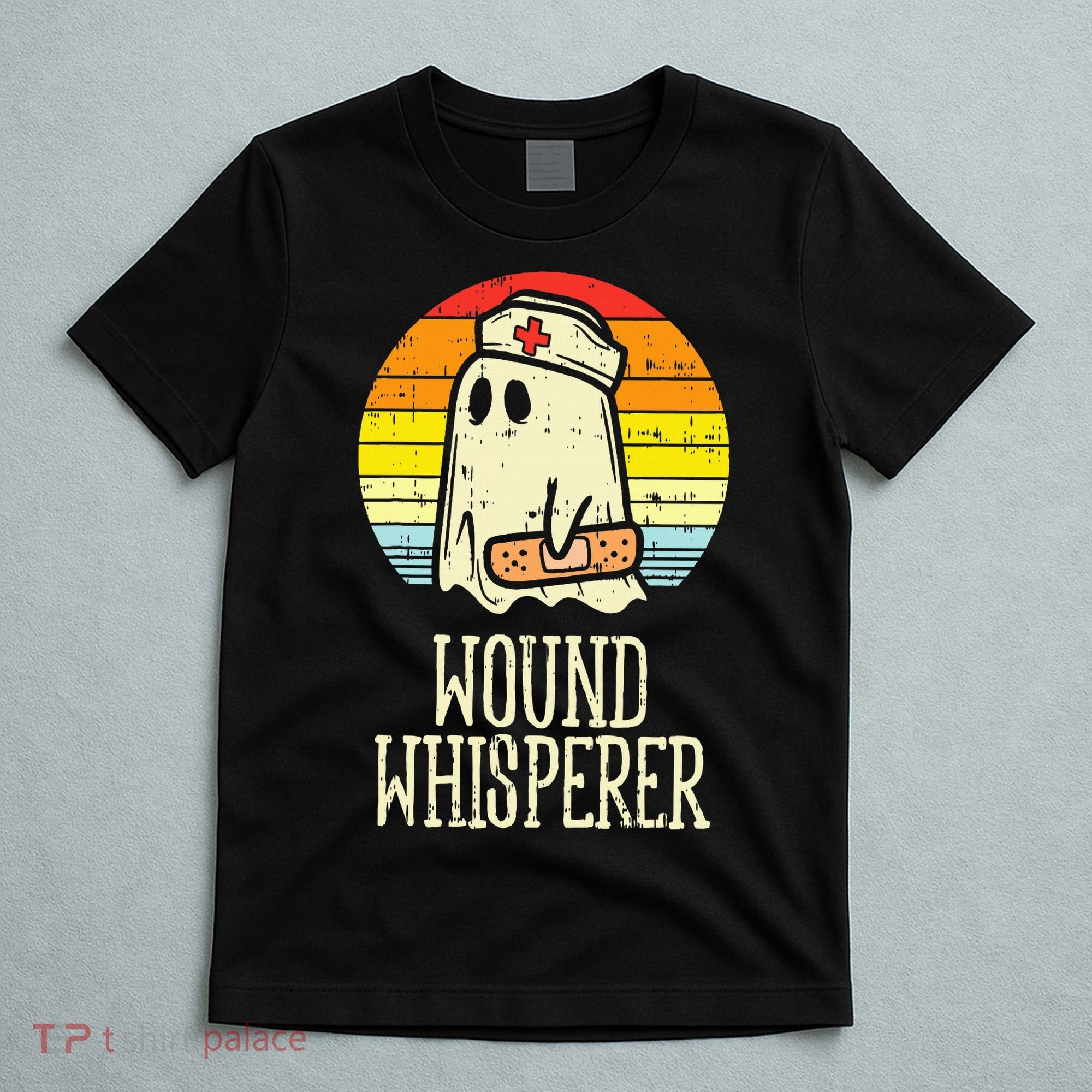 Wound Whisperer Ghost Nurse Boo Halloween Nursing RN T-Shirt