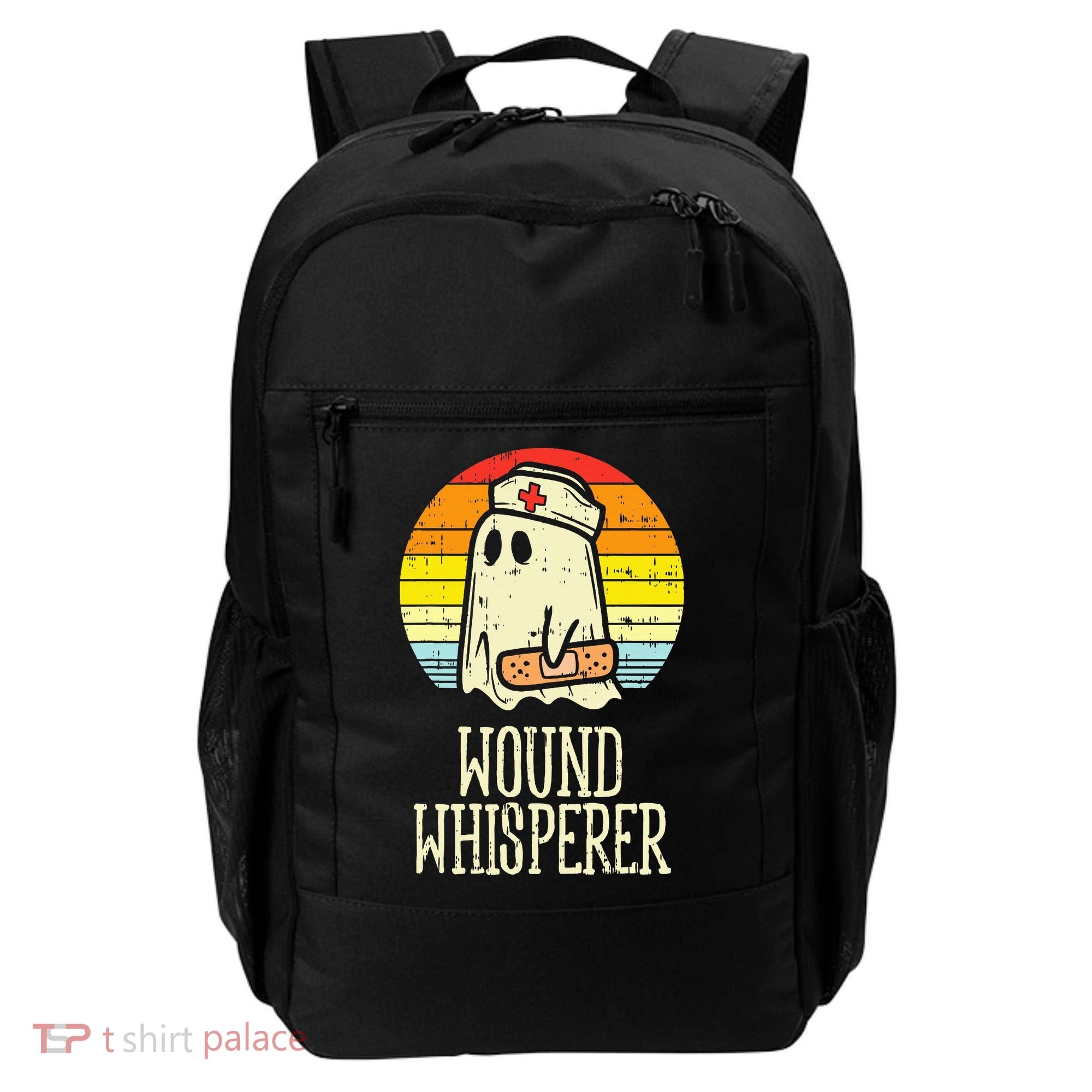 Wound Whisperer Ghost Nurse Boo Halloween Nursing RN Backpack