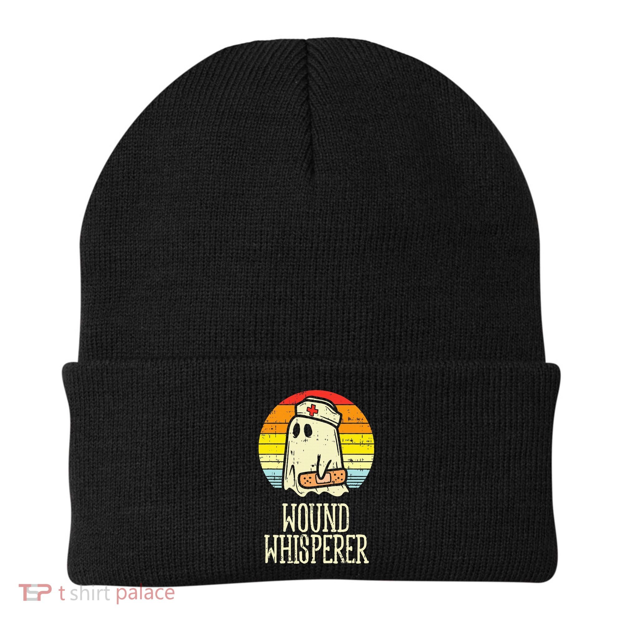 Wound Whisperer Ghost Nurse Boo Halloween Nursing RN Beanie