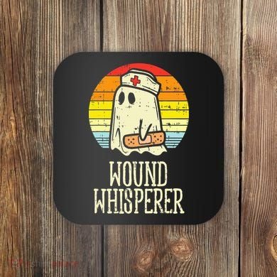 Wound Whisperer Ghost Nurse Boo Halloween Nursing RN Coaster