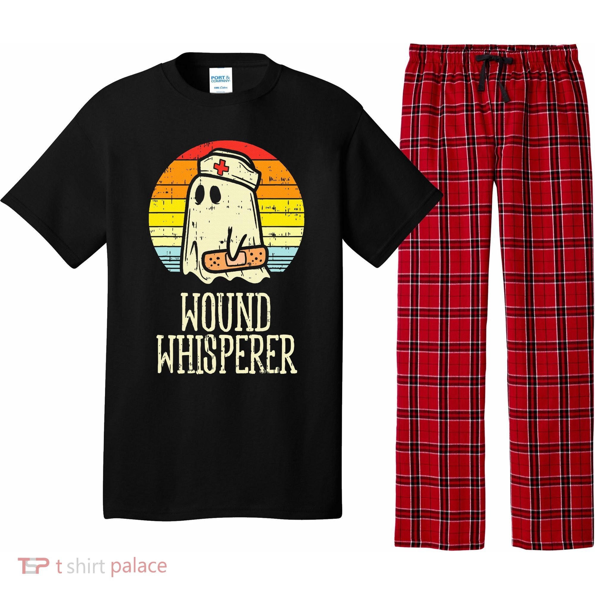 Wound Whisperer Ghost Nurse Boo Halloween Nursing RN Pajama Set