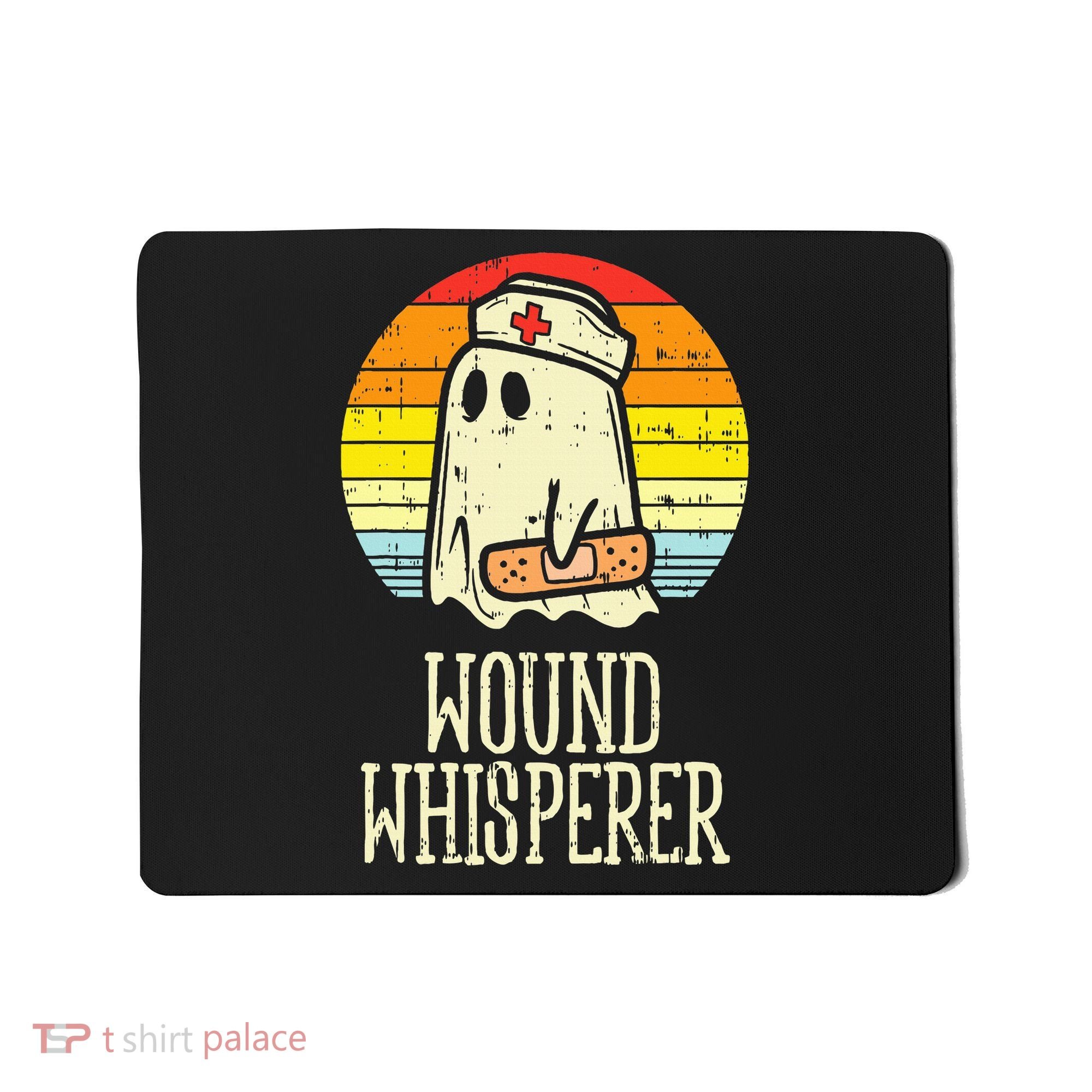 Wound Whisperer Ghost Nurse Boo Halloween Nursing RN Mousepad