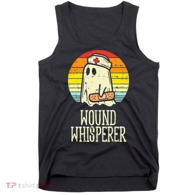 Wound Whisperer Ghost Nurse Boo Halloween Nursing RN Tank Top