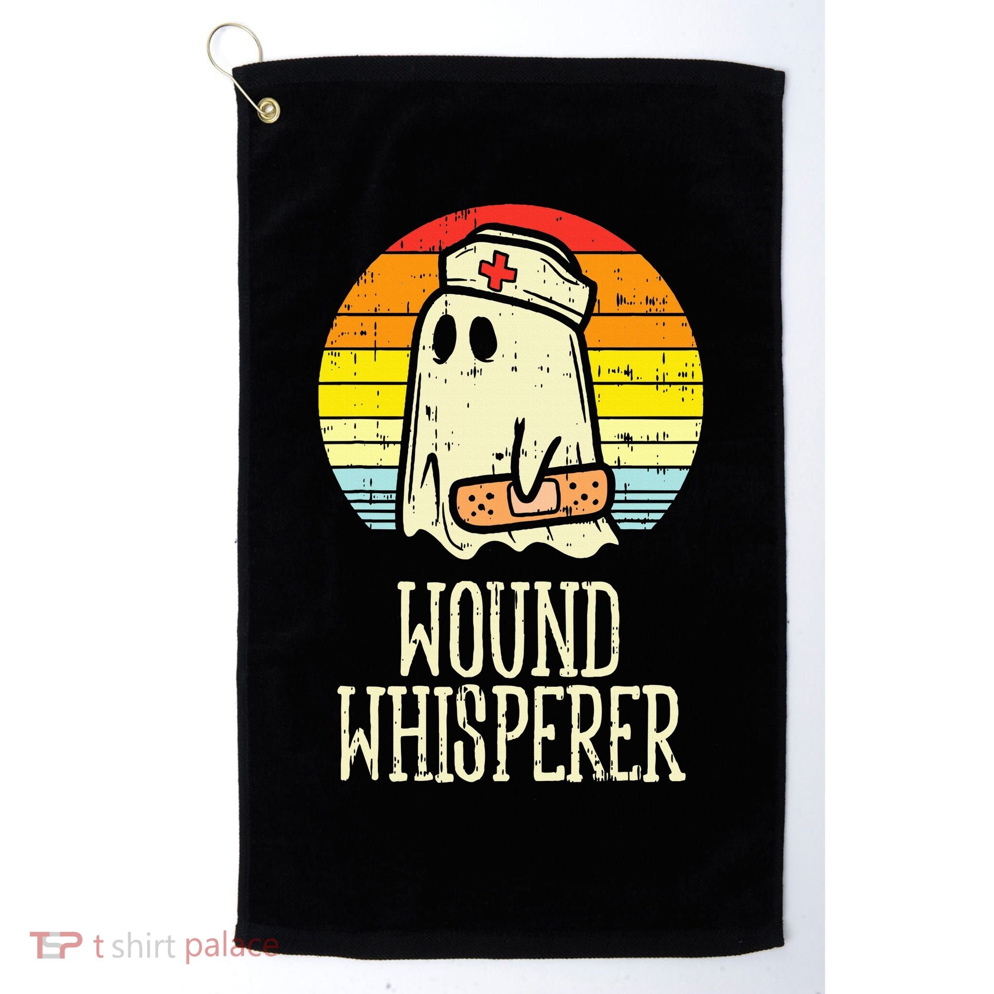 Wound Whisperer Ghost Nurse Boo Halloween Nursing RN Golf Towel