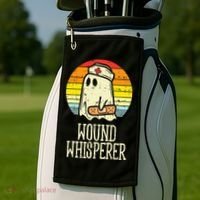 Wound Whisperer Ghost Nurse Boo Halloween Nursing RN Golf Towel thumb 2