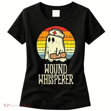 Wound Whisperer Ghost Nurse Boo Halloween Nursing RN Women's T-Shirt