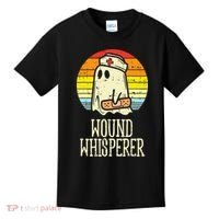 Wound Whisperer Ghost Nurse Boo Halloween Nursing RN Kids T-Shirt thumb 0