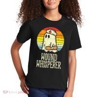 Wound Whisperer Ghost Nurse Boo Halloween Nursing RN Kids T-Shirt thumb 2