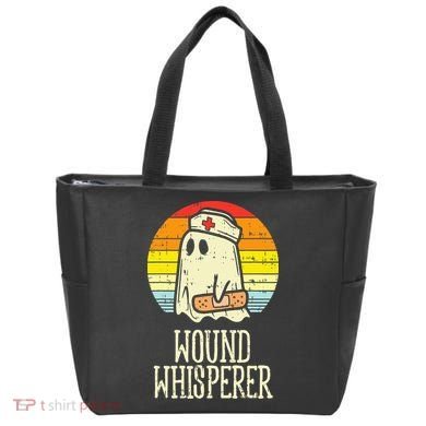 Wound Whisperer Ghost Nurse Boo Halloween Nursing RN Tote Bag