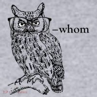 Who Whom Grammar Owl Funny Women's Sweatshirt thumb 2