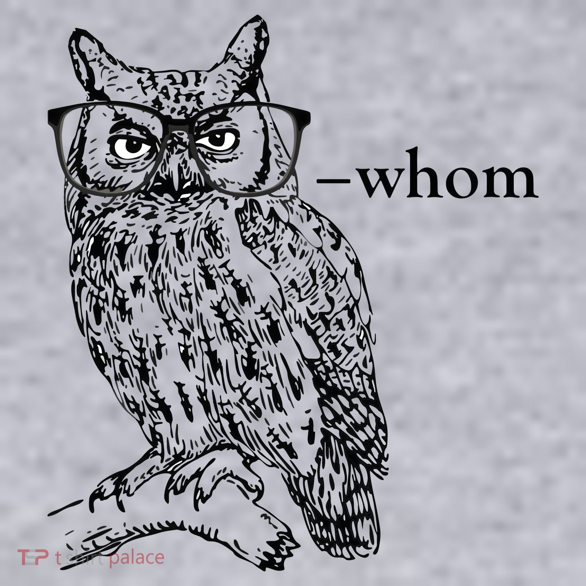 Who Whom Grammar Owl Funny Women's Sweatshirt