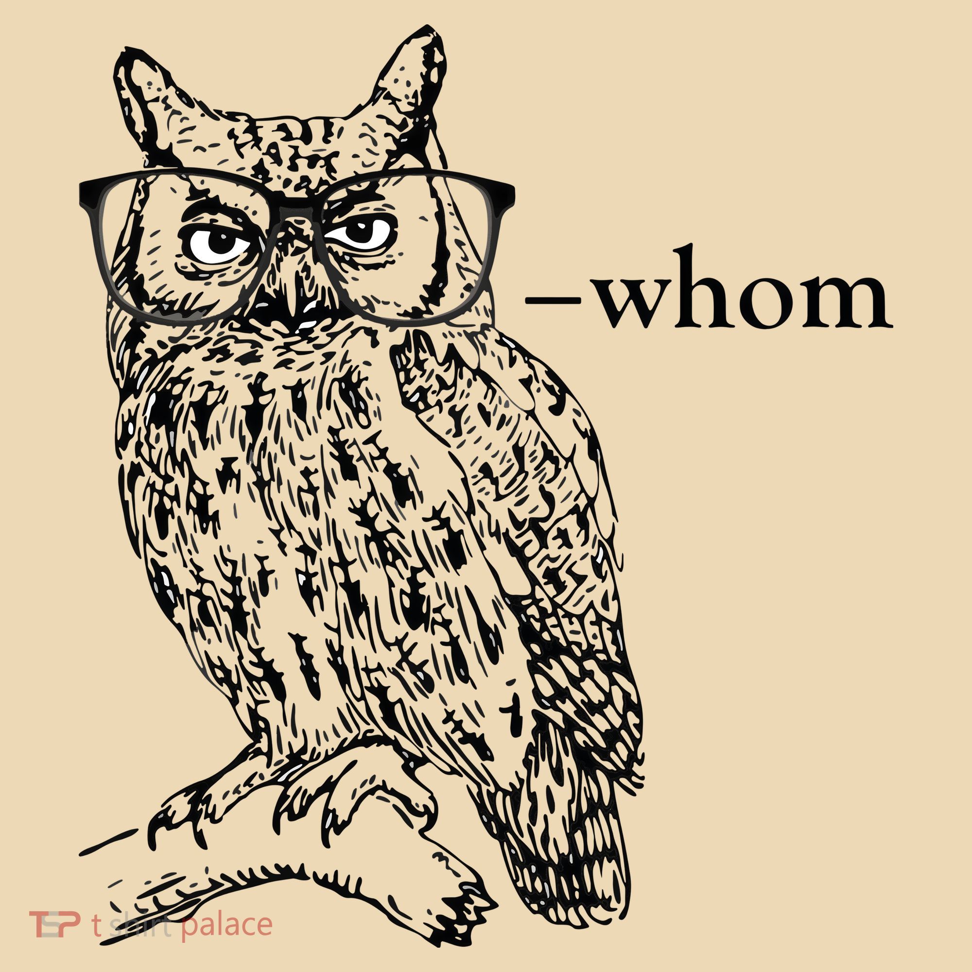 Who Whom Grammar Owl Funny Tote Bag