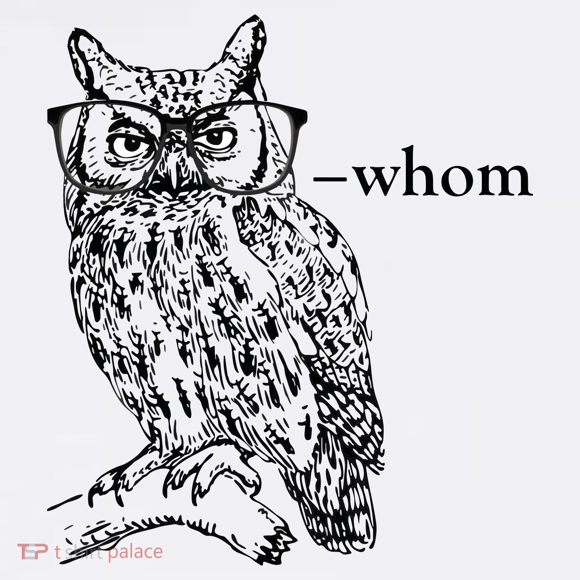 Who Whom Grammar Owl Funny Doggie Tank