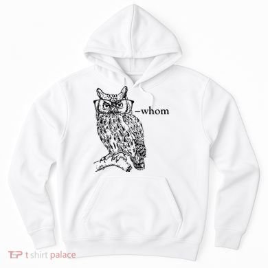 Who Whom Grammar Owl Funny Hoodie