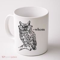 Who Whom Grammar Owl Funny Coffee Mug thumb 0