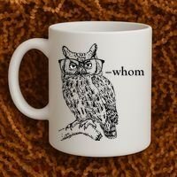 Who Whom Grammar Owl Funny Coffee Mug thumb 2