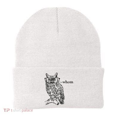 Who Whom Grammar Owl Funny Beanie
