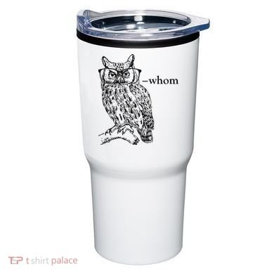 Who Whom Grammar Owl Funny Tumbler