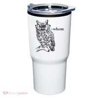 Who Whom Grammar Owl Funny Tumbler thumb 0