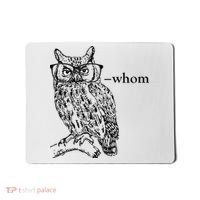 Who Whom Grammar Owl Funny Mousepad thumb 0