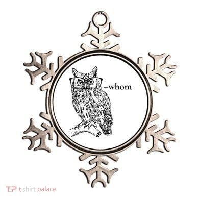 Who Whom Grammar Owl Funny Ornament