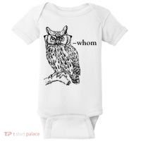 Who Whom Grammar Owl Funny Baby Bodysuit thumb 0