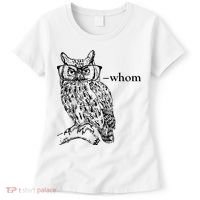 Who Whom Grammar Owl Funny Women's T-Shirt thumb 0