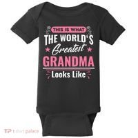 What World's Greatest Grandma Looks Like Mothers Day Baby Bodysuit thumb 0