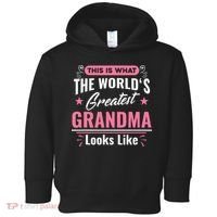 What World's Greatest Grandma Looks Like Mothers Day Toddler Hoodie thumb 0